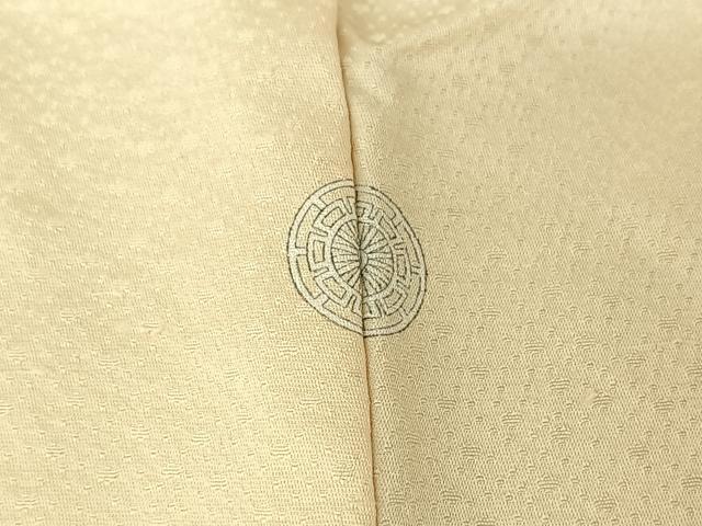平和屋着物▽上質な色無地 単衣 鳥の子色 正絹 逸品 AABI4651jh