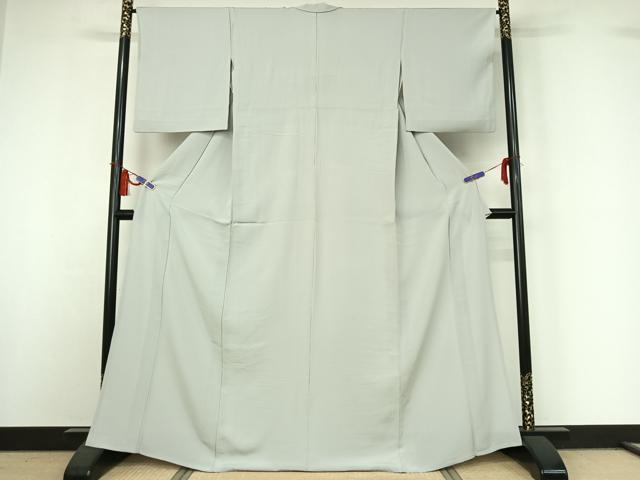 平和屋着物▽上質な色無地 単衣 白磁色 正絹 逸品 AABI4652jh