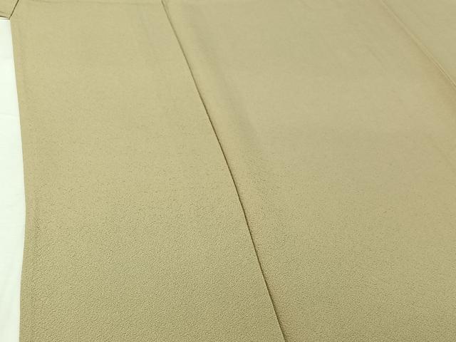 平和屋着物▽上質な色無地 単衣 枯色 正絹 逸品 AABI4656jh