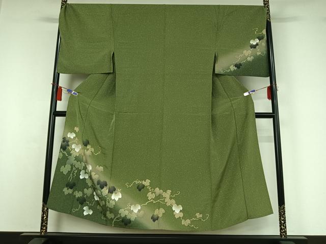 平和屋着物▽男性 訪問着 単衣 唐草文 暈し染め キングサイズ