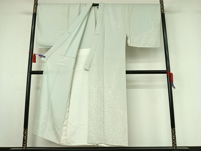 平和屋着物▽男性 訪問着 単衣 草葉文 キングサイズ 正絹 逸品 AABI4675jh
