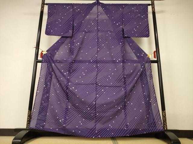 平和屋着物*夏物 小紋 丸文 洗える着物 AABI4682jd