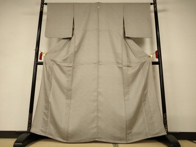平和屋着物*夏物 お召 色無地 立波文 正絹 逸品 AABI4691jd