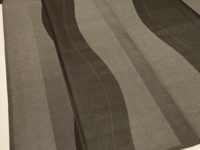 平和屋着物*夏物 本場大島紬 夏大島 よろけ縞 正絹 逸品 AABI4700jd