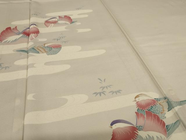 平和屋着物*夏物 訪問着 絽 鴛鴦 正絹 逸品 AABI4715jd
