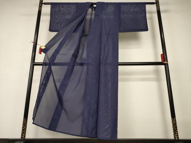 平和屋着物*夏物 色無地 絽 青褐色 洗える着物 AABI4733jd
