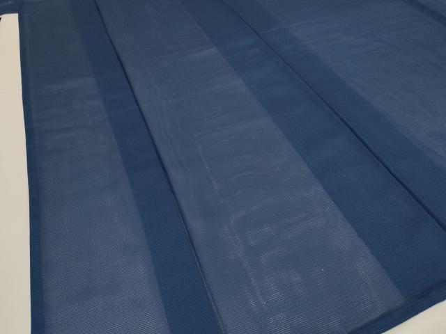 平和屋着物*夏物 色無地 絽 紺色 正絹 逸品 AABI4742jd