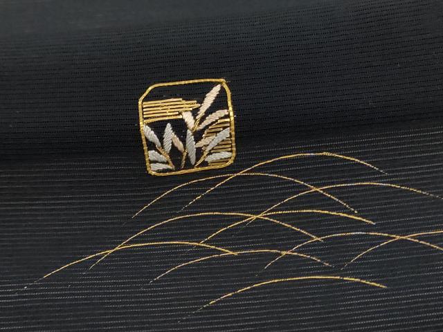 平和屋着物*夏物 訪問着 絽 駒刺繍 色紙花文 金彩 高島屋扱い 正絹 逸品 AABI4750jd