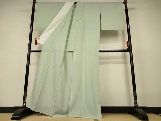 平和屋着物*夏物 色無地 絽 柳鼠色 正絹 逸品 AABI4751jd