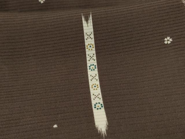 平和屋着物*夏物 小紋 絽 矢羽花文 ほたる暈し 正絹 逸品 AABI4768jd