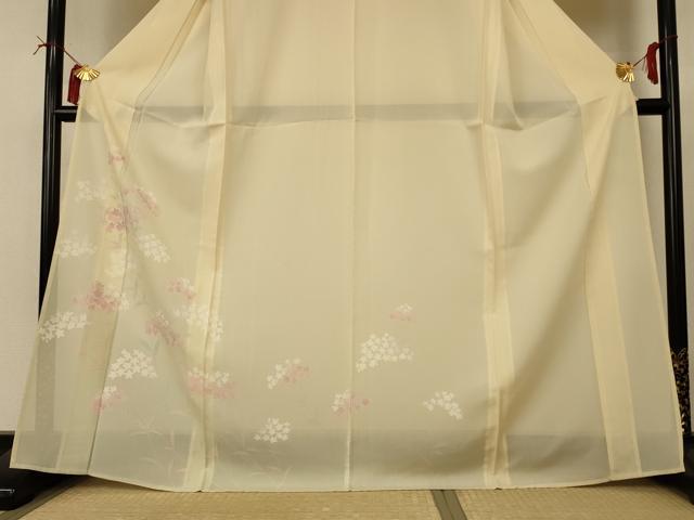 平和屋着物*夏物 訪問着 絽 草花文 正絹 逸品 AABI4775jd