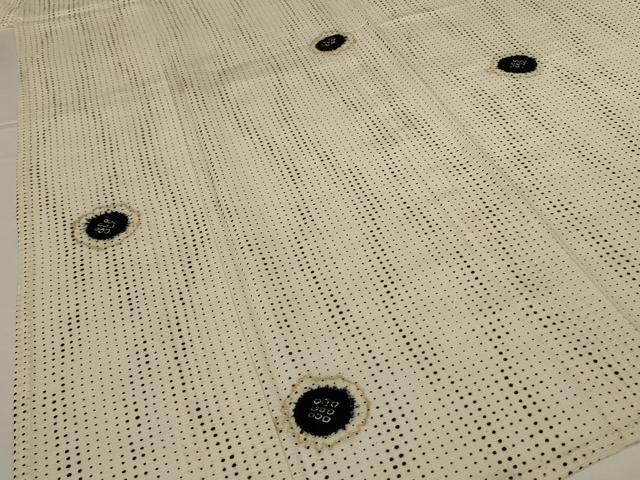 平和屋着物*夏物 小紋 絽 絞り 丸文 正絹 逸品 AABI4796jd