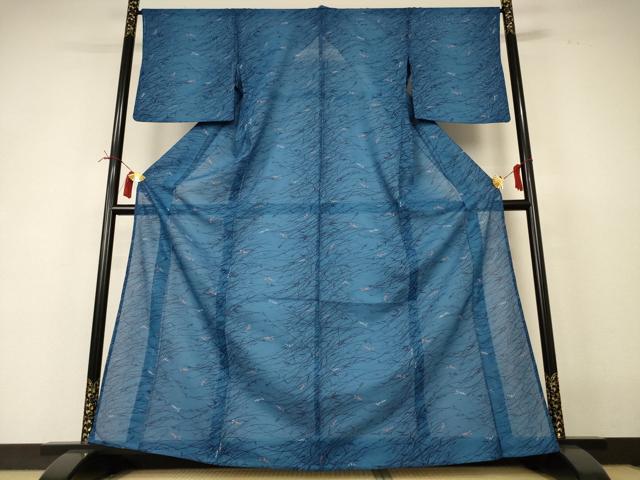 平和屋着物*夏物 小紋 絽 草花文 やまと誂製 洗える着物 AABI4797jd