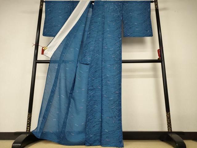 平和屋着物*夏物 小紋 絽 草花文 やまと誂製 洗える着物 AABI4797jd