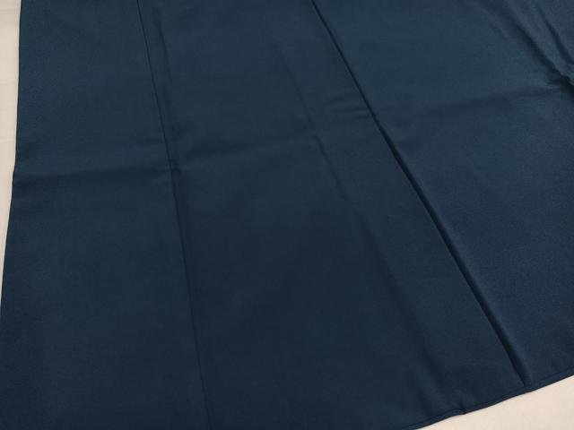 平和屋着物●男性 色紋付・羽織セット 鉄御納戸色 正絹 逸品 AABI4802ph