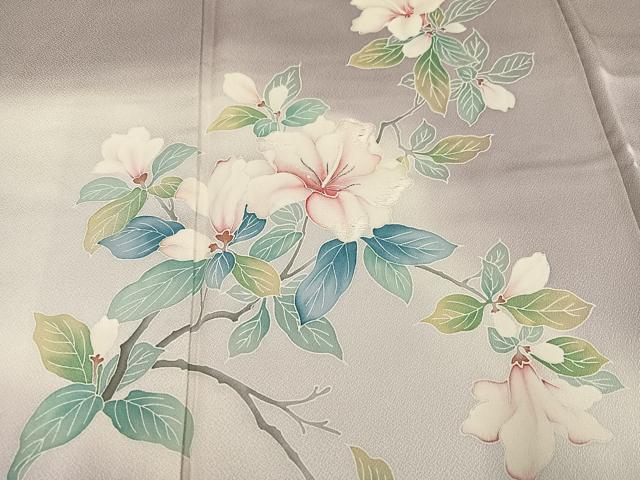 平和屋着物●訪問着 友禅 枝花文 暈し染め 正絹 逸品 AABI4804ph