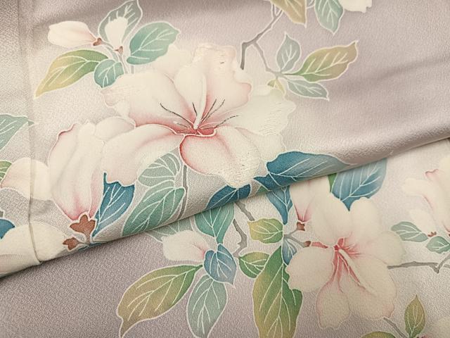 平和屋着物●訪問着 友禅 枝花文 暈し染め 正絹 逸品 AABI4804ph