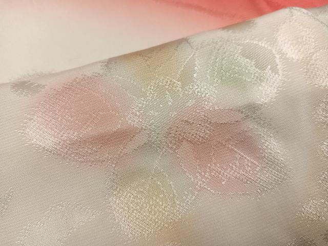 平和屋着物●振袖用長襦袢 無双仕立て 辻が花地紋 暈し染め 半衿刺繍 正絹 逸品 AABI4826ph