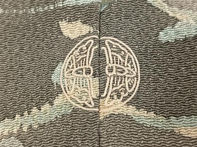 平和屋着物●訪問着 霞取り草花文 鬼しぼ縮緬 正絹 逸品 AABI4837ph
