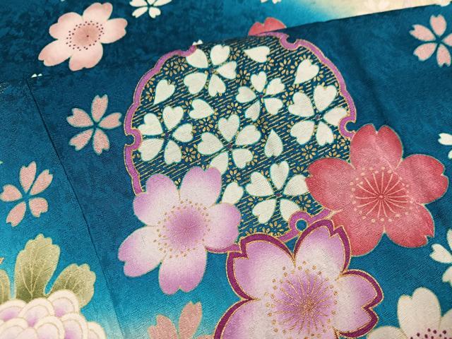 平和屋着物●豪華振袖 雪輪花文 暈し染め 金彩 正絹 逸品 AABI4844ph