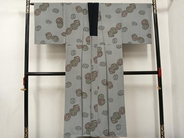 平和屋着物●男性 長襦袢 袷 龍 鍔柄 金彩 正絹 逸品 AABI4846ph