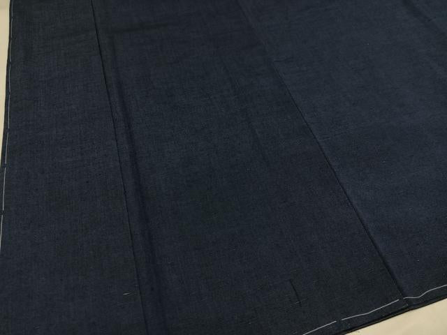 平和屋着物●男性 紬 アンサンブル 色無地 藍鉄色 キングサイズ 正絹 逸品 未使用 AABI4852ph