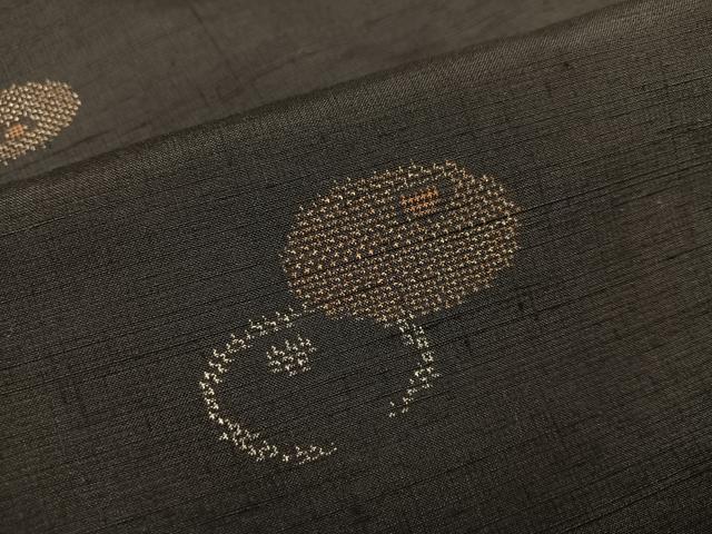 平和屋着物●上質な紬 菊 正絹 逸品 AABI4869ph