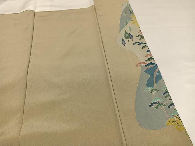 平和屋着物●豪華色留袖 友禅 作家物 松竹梅風景文 暈し染め 正絹 逸品 未使用 AABI4882ph