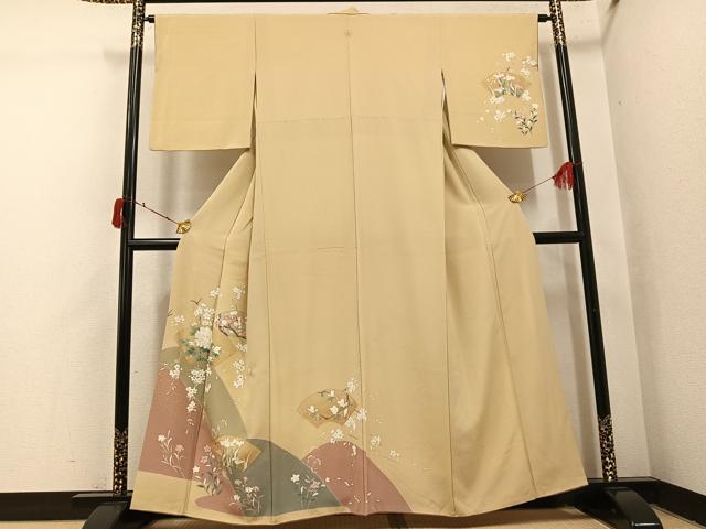 平和屋着物●訪問着 地紙花文 金彩 正絹 逸品 AABI4898ph
