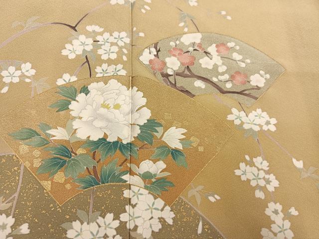 平和屋着物●訪問着 地紙花文 金彩 正絹 逸品 AABI4898ph
