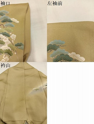 平和屋着物●訪問着 草花文 暈し染め 金彩 正絹 逸品 AABI4902ph