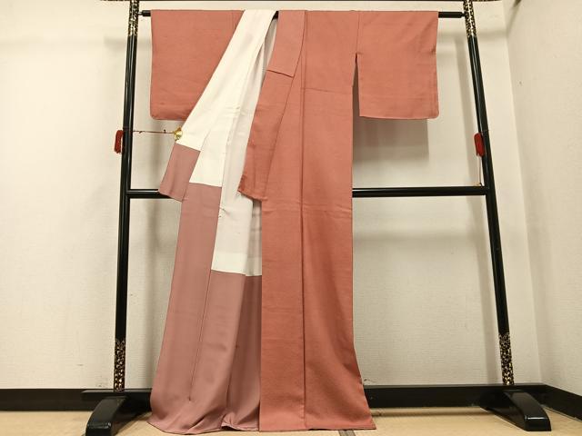 平和屋着物●日展作家 山本唯与志 レリーフ染 小紋 霞文 暈し染め 正絹 逸品 AABI4908ph