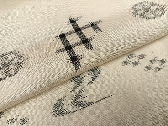 平和屋着物●本場琉球絣 紬 正絹 逸品 AABI4918ph