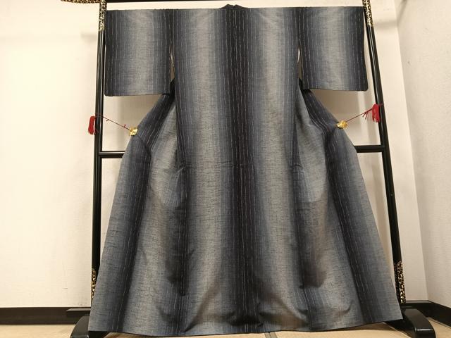 平和屋着物●上質な紬 間道 正絹 逸品 AABI4920ph