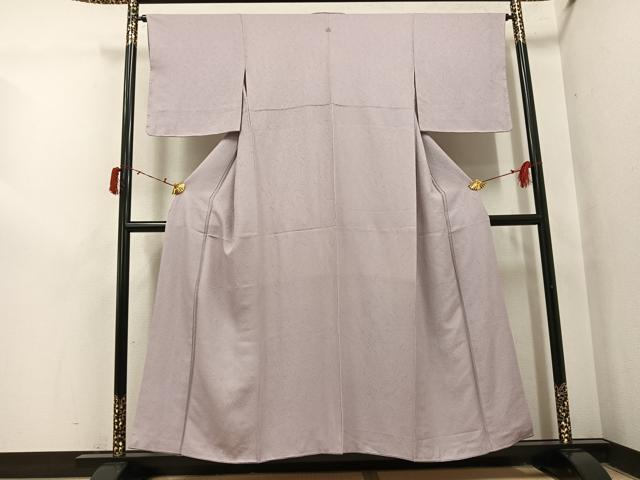 平和屋着物●上質な色無地 紋意匠 枯野色 正絹 逸品 AABI4923ph
