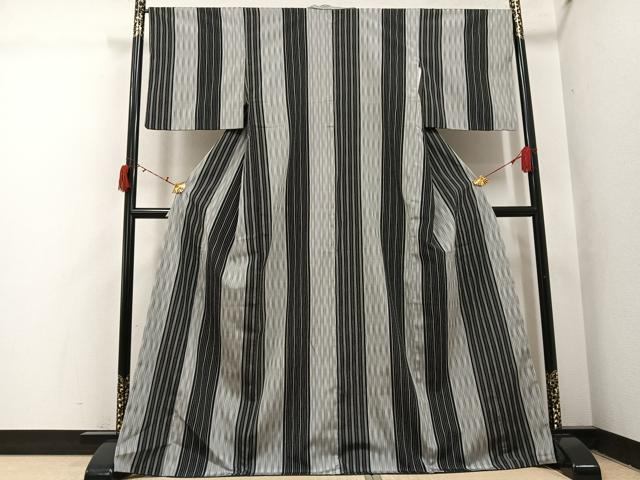 平和屋着物●お召 間道 やまと誂製 正絹 逸品 AABI4929ph