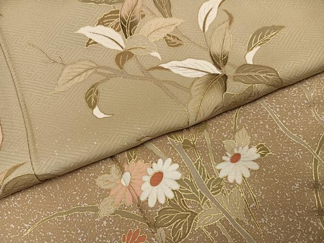 平和屋着物●訪問着 草花文 暈し染め 金彩 正絹 逸品 AABI4937ph