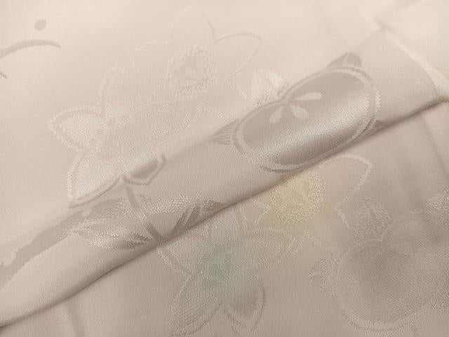 平和屋着物●長襦袢 袷 草花文 暈し染め 正絹 逸品 未使用 AABI4939ph