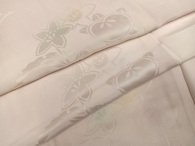 平和屋着物●長襦袢 袷 草花文 暈し染め 正絹 逸品 未使用 AABI4939ph