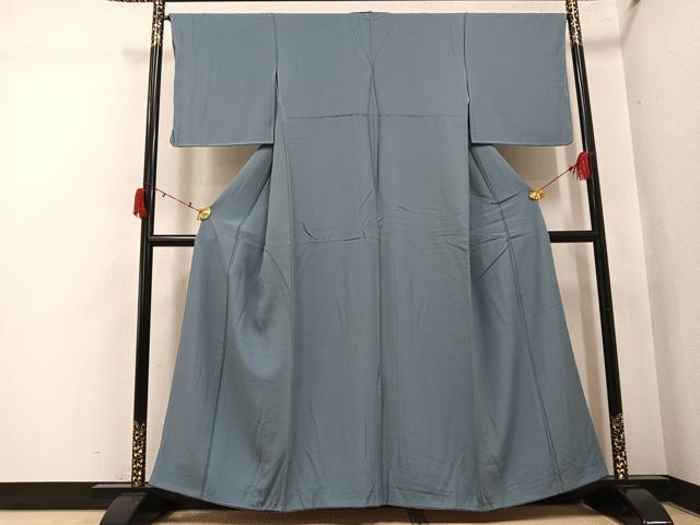 平和屋着物●上質な色無地 豆がら茶色 正絹 逸品 AABI4940ph