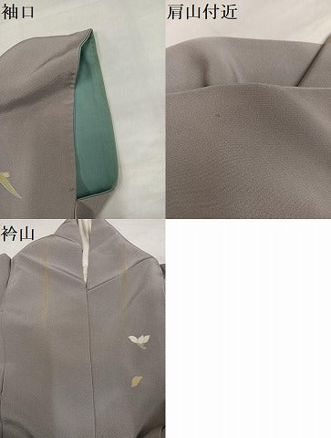 平和屋着物●訪問着 友禅 草花文 正絹 逸品 AABI4946ph
