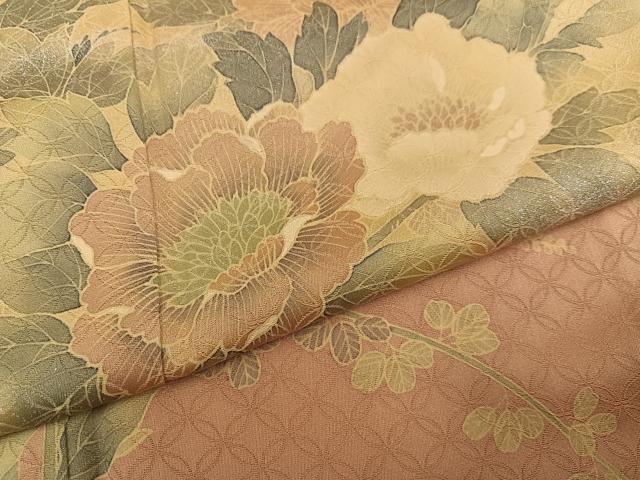 平和屋着物●訪問着 花鳥文 暈し染め 正絹 逸品 AABI4950ph