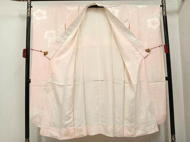 平和屋着物●振袖用長襦袢 袷 花地紋 暈し染め 正絹 逸品 AABI4953ph