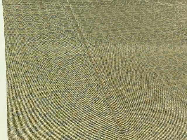 平和屋着物▽本場大島紬 単衣 7マルキ 横段花文 正絹 逸品 AABI4970jh