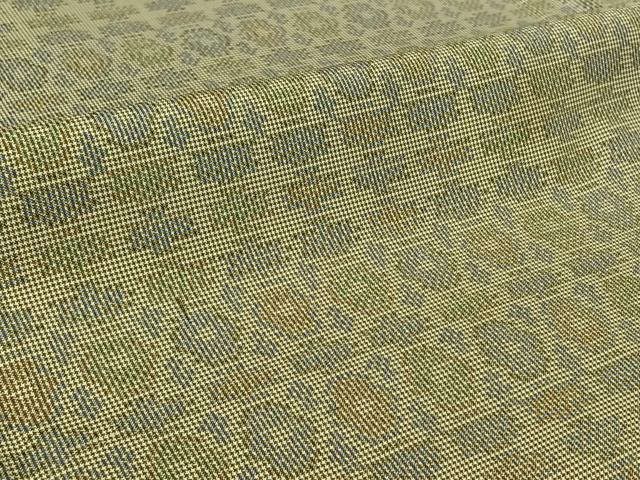平和屋着物▽本場大島紬 単衣 7マルキ 横段花文 正絹 逸品 AABI4970jh
