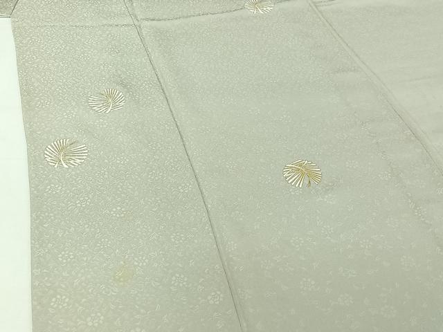 平和屋着物▽上質な小紋 単衣 松葉 金彩 正絹 逸品 AABI4985jh