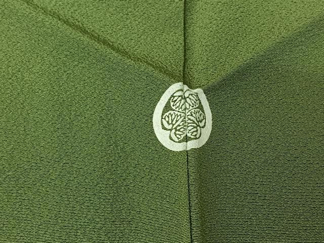 平和屋着物▽上質な色無地 単衣 柳染色 正絹 逸品 AABI4995jh