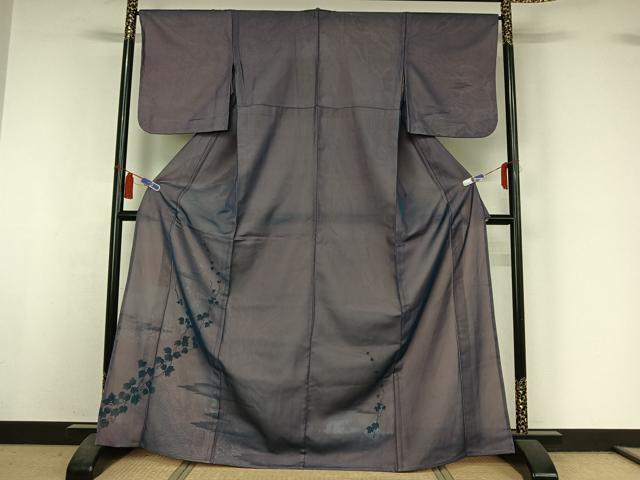 平和屋着物▽訪問着 無双 紗袷 紗×絽 流水花文 正絹 逸品 AABI5001jh