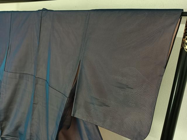 平和屋着物▽訪問着 無双 紗袷 紗×絽 流水花文 正絹 逸品 AABI5001jh