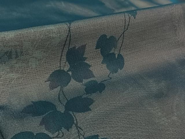 平和屋着物▽訪問着 無双 紗袷 紗×絽 流水花文 正絹 逸品 AABI5001jh